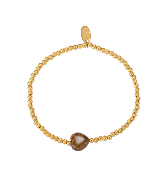 By Shir Armband kraaltjes Aura Tijgeroog