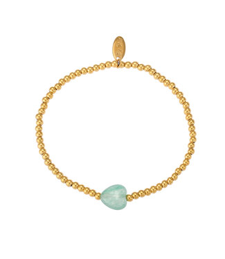By Shir Armband kraaltjes Aura Groen Avonturijn