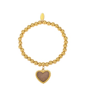 By Shir Luxury Bohemian brown heart bracelet
