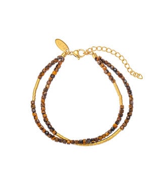 By Shir Armband luxe Nia Tijgeroog