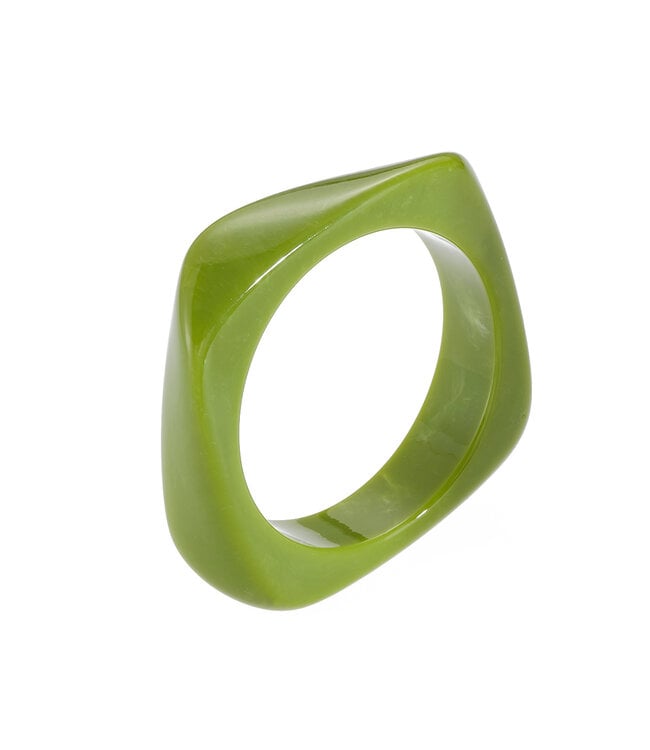 By Shir Armband esthetisch acryl vierkant groen