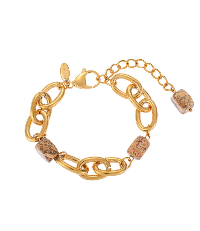 By Shir Armband luxe Emily Picture Jaspis