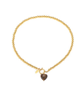 By Shir Ketting luxe Sweetheart Tijgeroog