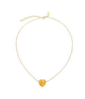By Shir Ketting edelsteen hart Citrien