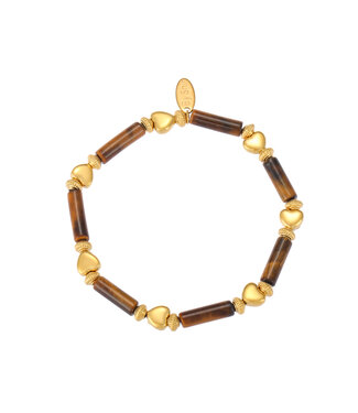 By Shir Armband luxe Cielo Tijgeroog