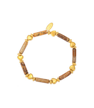 By Shir Armband luxe Cielo Picture Jaspis