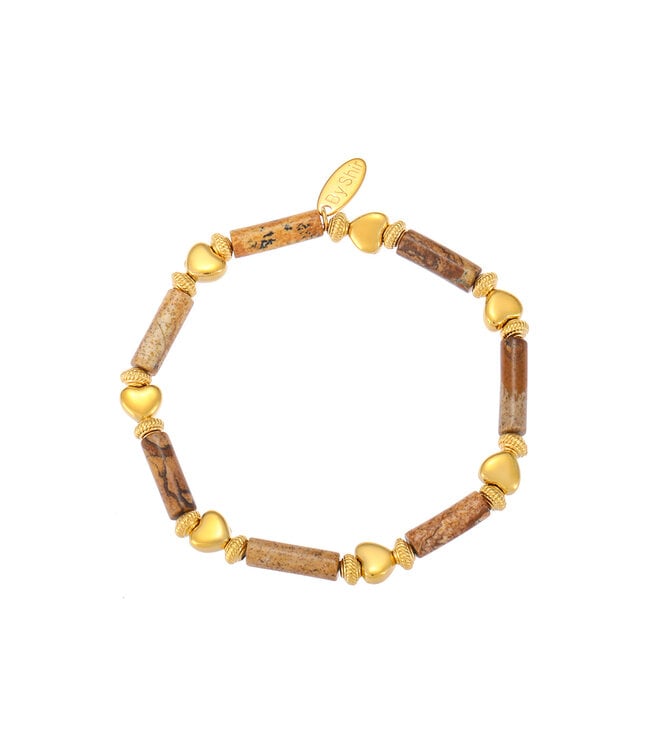 By Shir Armband luxe Cielo Picture Jaspis