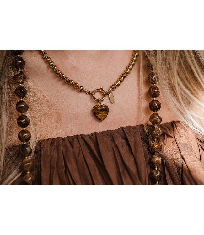 By Shir Kette Luxus Sweetheart Tigerauge