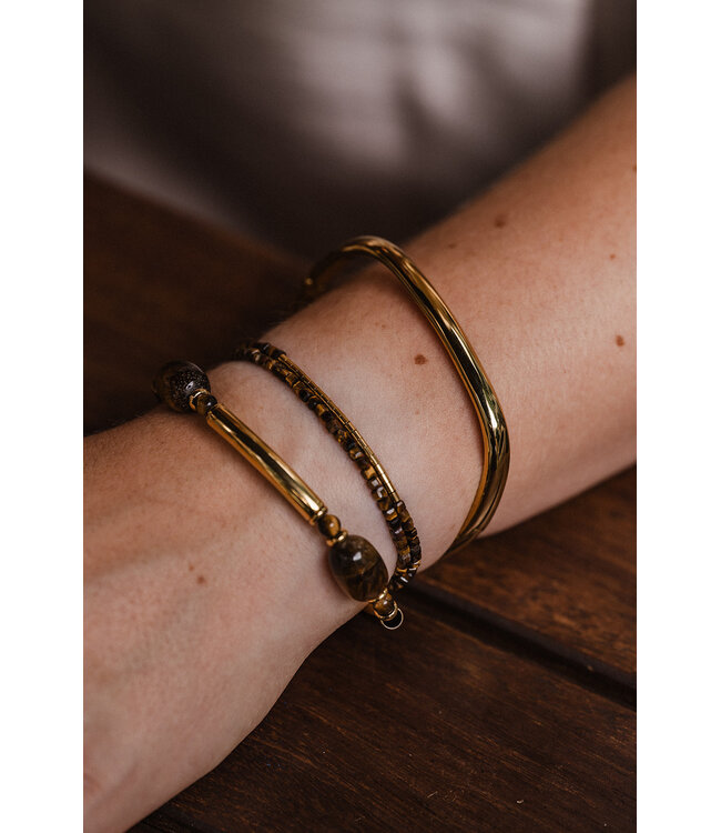 By Shir Armband Luxus Nia Tigerauge
