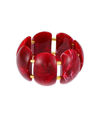 By Shir Armband luxe marble bordeaux