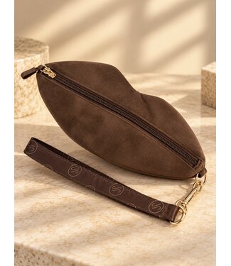By Shir Samtige Clutch-Lippen braun