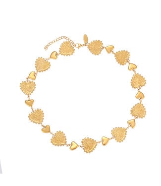 By Shir Necklace exclusive flat hearts