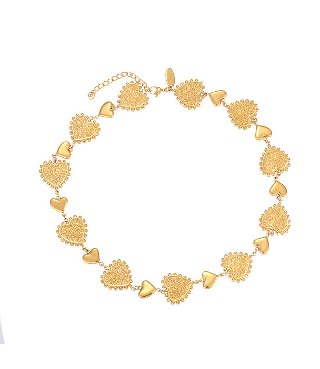 By Shir Necklace exclusive flat hearts