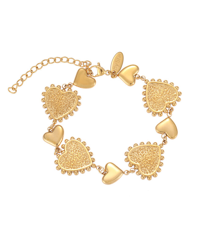 By Shir Bracelet exclusive flat hearts