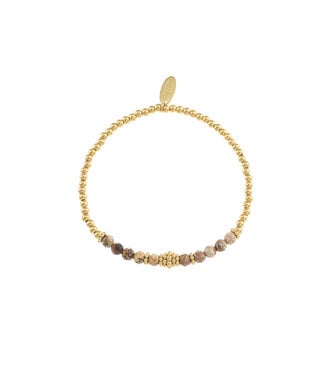 By Shir Armband kraaltjes bohemian Picture Jaspis