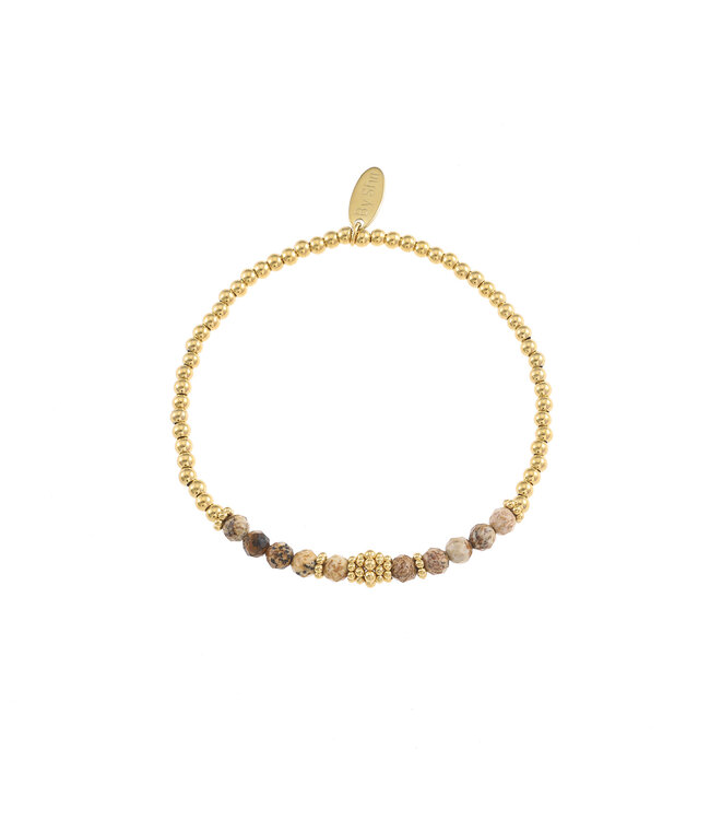 By Shir Armband kraaltjes bohemian Picture Jaspis