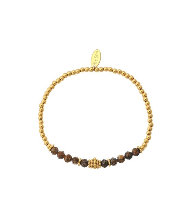 By Shir Armband aus böhmischen Tigeraugenperlen