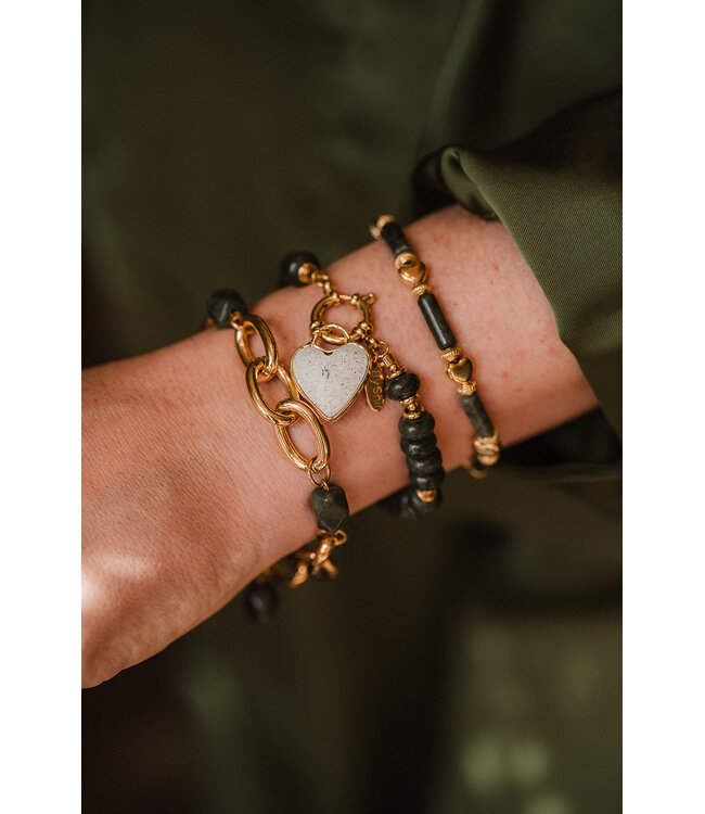 By Shir Bracelet beads Cielo Green Jasper