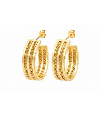 By Shir Oorbellen luxe Hoop Aurora