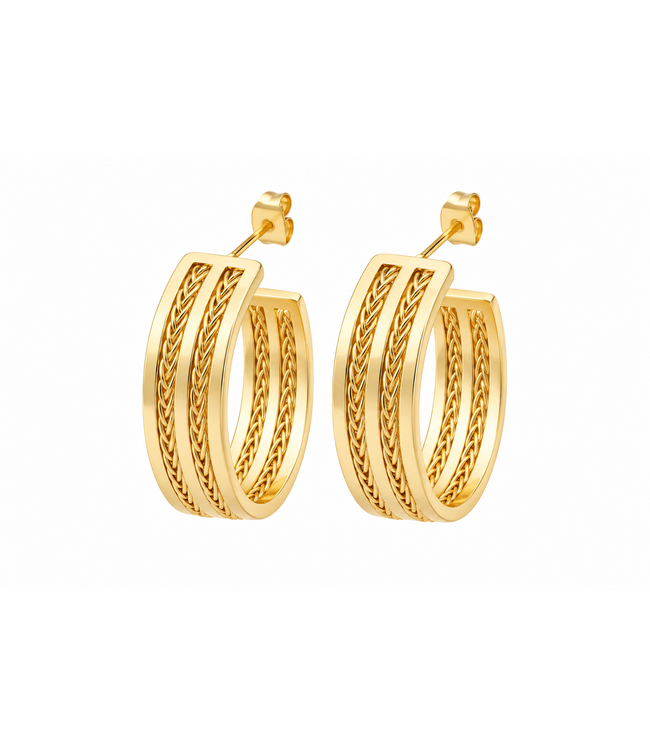By Shir Earrings Luxury Hoop Aurora