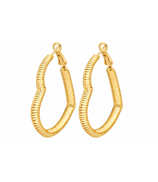 By Shir Luxury Heart Earrings Serena