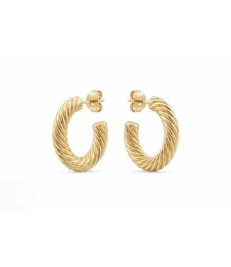 By Shir Small Twist Hoop Earrings