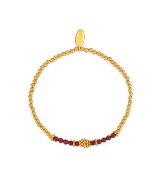 By Shir Armband kraaltjes Bohemian Burgundy