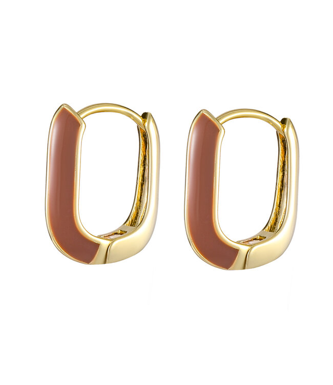 By Shir Earrings small Classic Burgundy