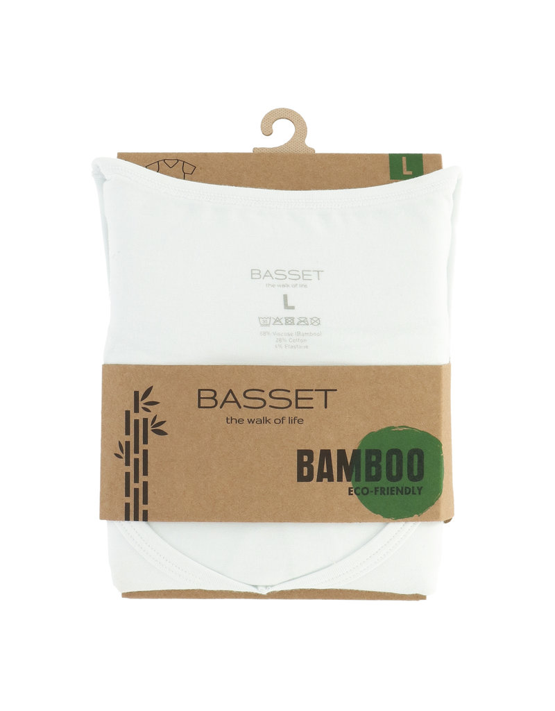 Basset T-shirt met V-hals van gemaakt van Eco-bamboo vezels