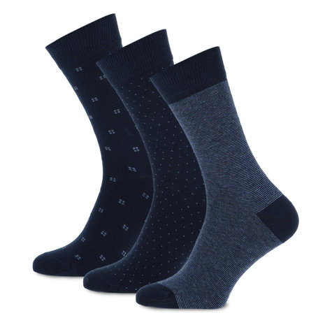 Teckel 3-Paar Herensokken - Marine Blauw met motief Teckel 3-Paar Herensokken - Marine Blauw met motief