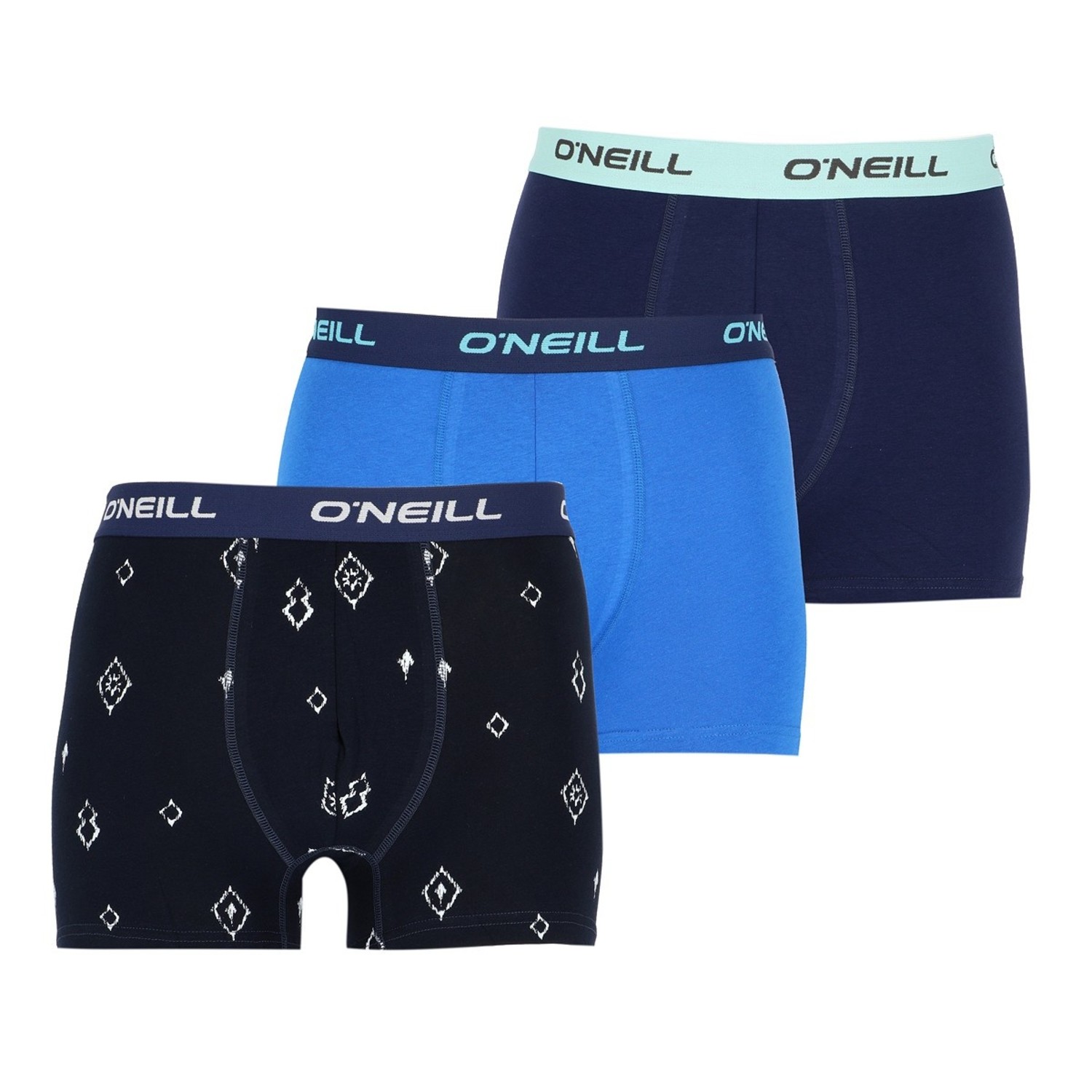 bellen Eerlijkheid binnenkort 3-Pack Heren boxershorts van O'Neill - 1x Ikat & 2x Plain - Socks-online.nl