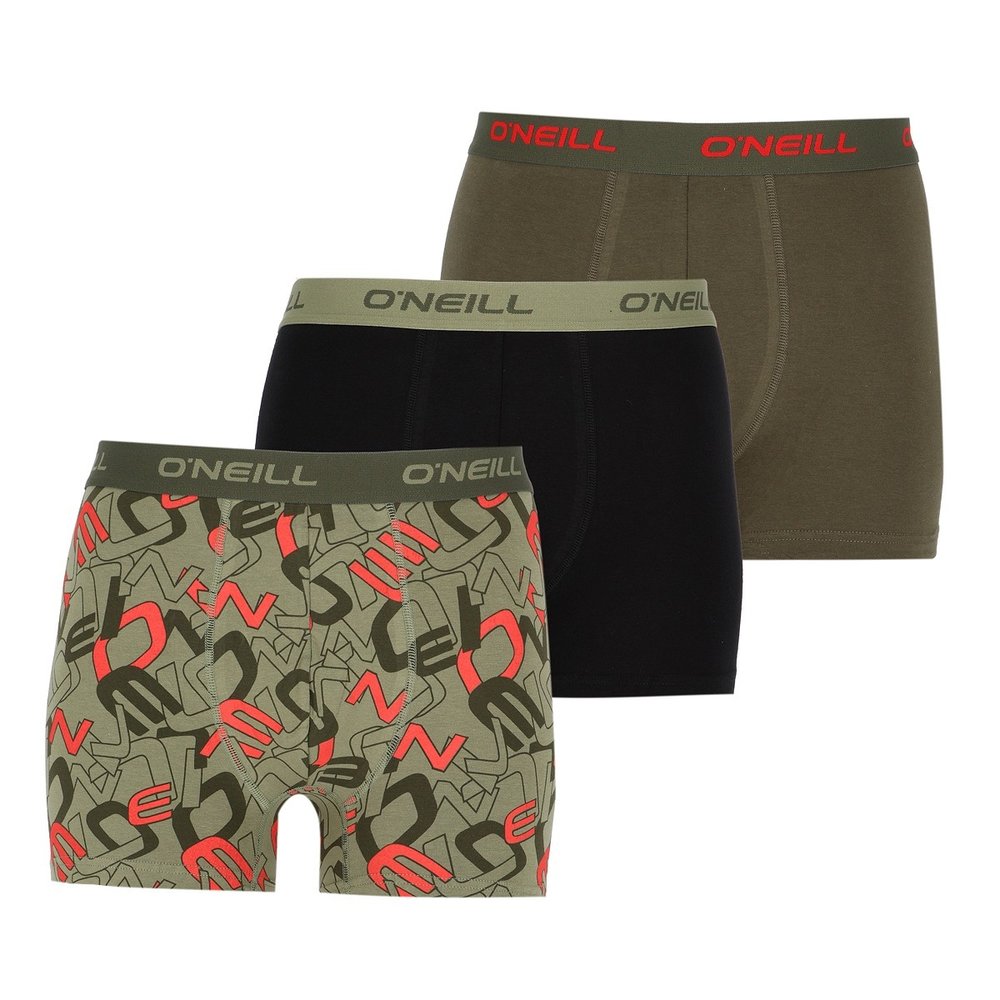O'Neill 3-Pack Heren boxershorts van O'Neill - 1x Logo Army Green & 2x Plain O'Neill 3-Pack Heren boxershorts van O'Neill - 1x Logo Army Green & 2x Plain