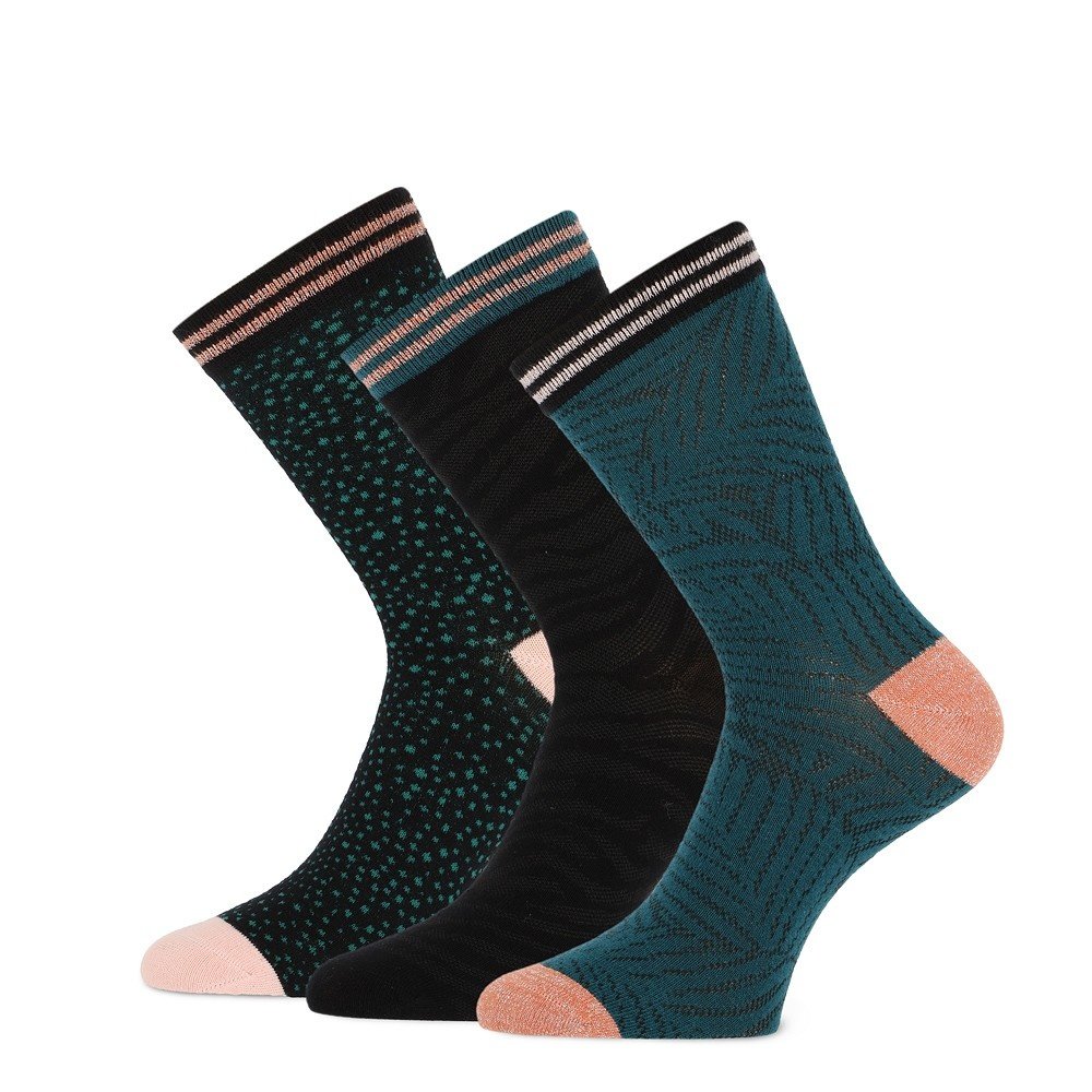 Teckel 3 Paar Damessokken met een mooie wild patroon