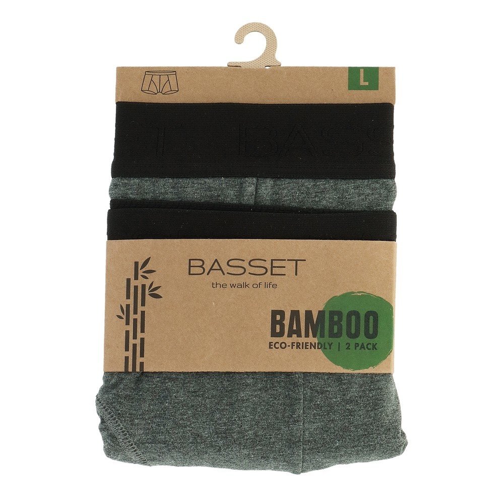 Basset 2-Pack Boxershorts van Eco-Bamboo - 3 Kleuren Beschikbaar