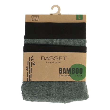 Basset 2-Pack Boxershorts van Eco-Bamboo - 3 Kleuren Beschikbaar