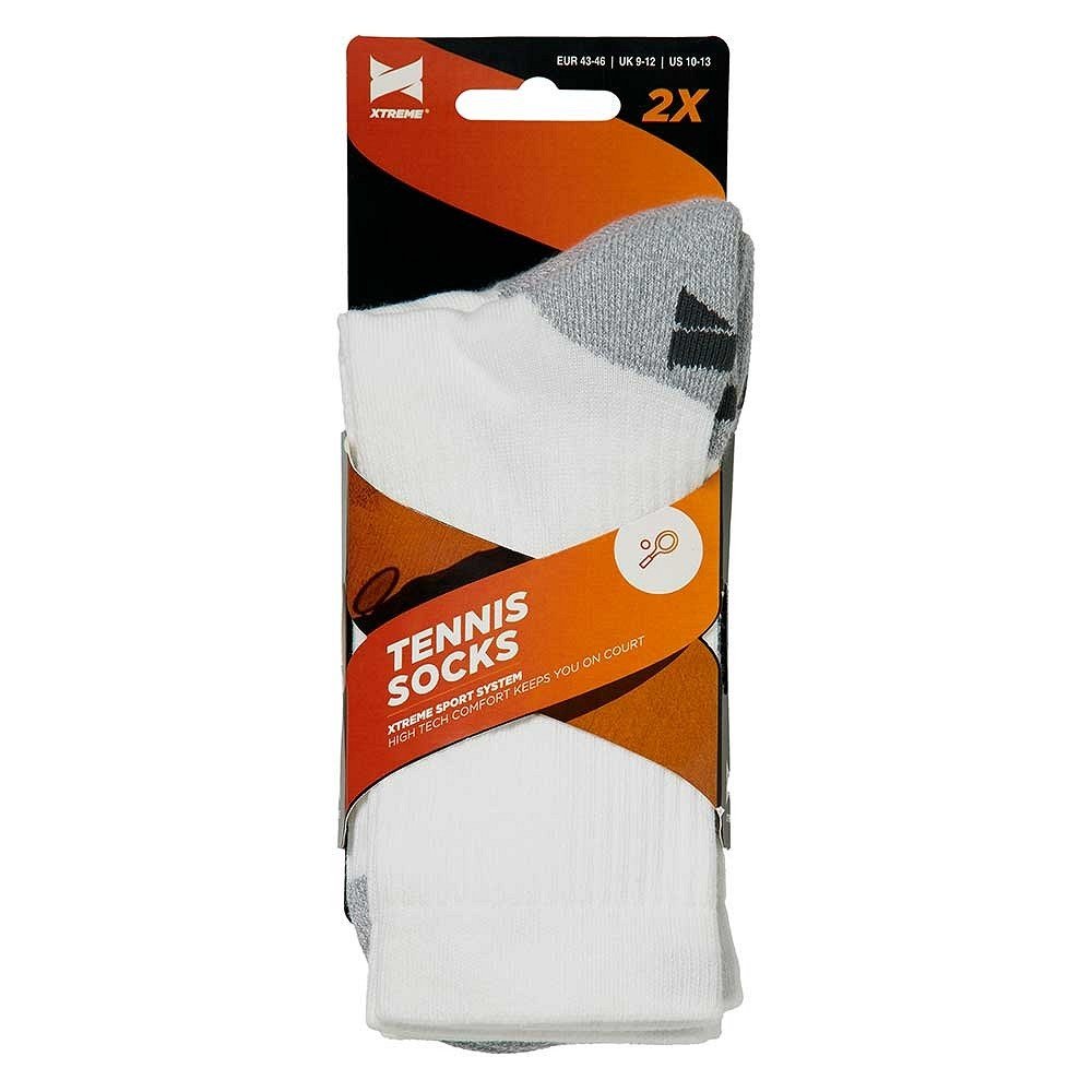 Xtreme Xtreme Tennis Socks - 2 Paar Tennissokken/Sportsokken- Wit - Sterk en Duurzaam Xtreme Xtreme Tennis Socks - 2 Paar Tennissokken/Sportsokken- Wit - Sterk en Duurzaam