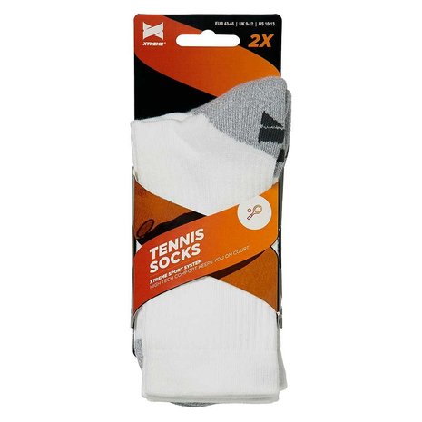 Xtreme Xtreme Tennis Socks - 2 Paar Tennissokken/Sportsokken- Wit - Sterk en Duurzaam Xtreme Xtreme Tennis Socks - 2 Paar Tennissokken/Sportsokken- Wit - Sterk en Duurzaam