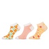 3-Paar Dames Sneaker Sokken met Oranges 3-Paar Dames Sneaker Sokken met Oranges