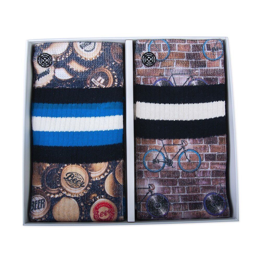 Xpooos 2-Paar Sokken in een leuke X-mas Giftbox Xpooos 2-Paar Sokken in een leuke X-mas Giftbox