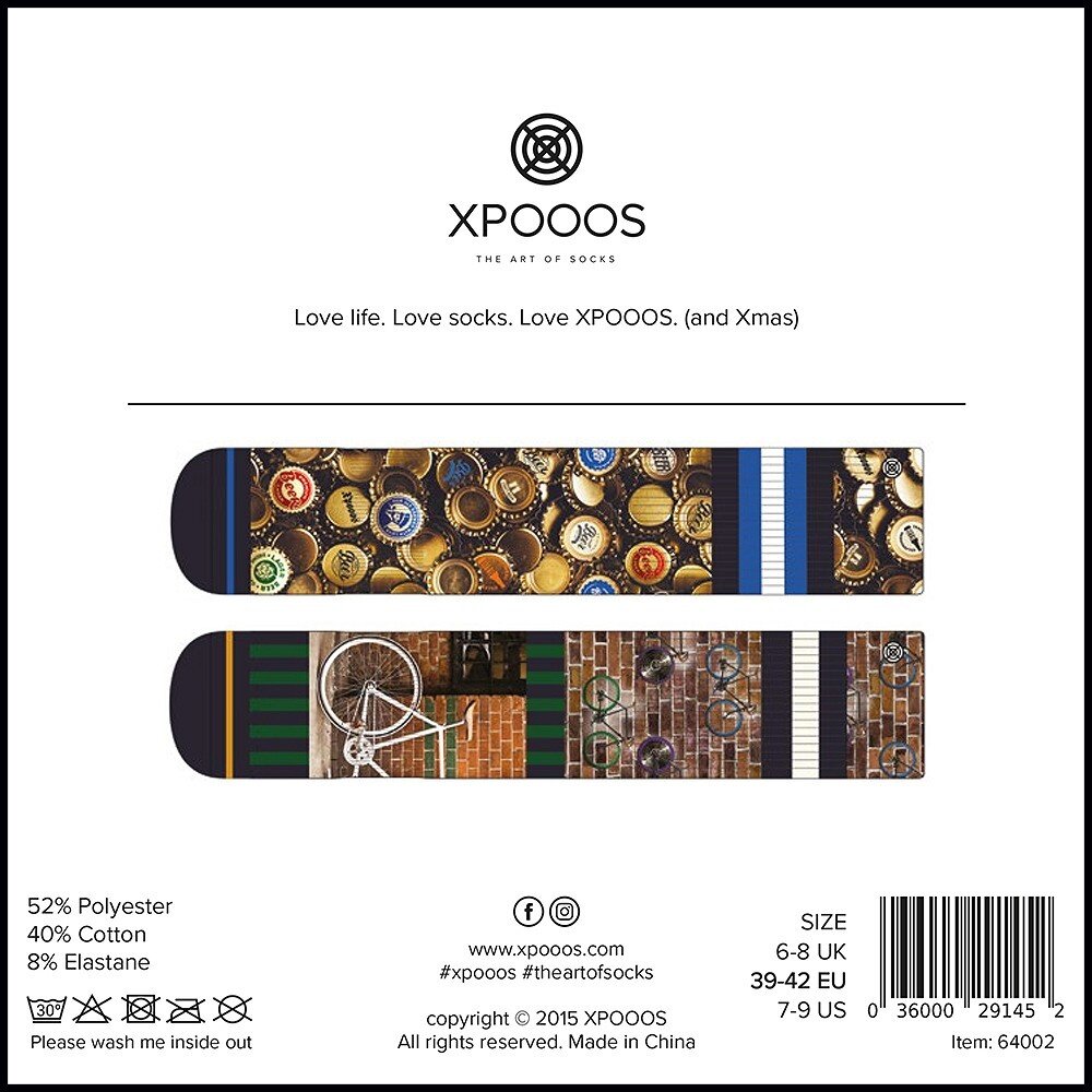 Xpooos 2-Paar Sokken in een leuke X-mas Giftbox Xpooos 2-Paar Sokken in een leuke X-mas Giftbox