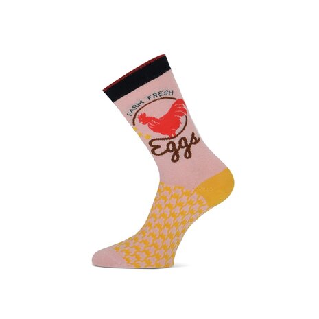 Teckel 3-Paar Dames Sokken met Kippen en Eieren Teckel 3-Paar Dames Sokken met Kippen en Eieren