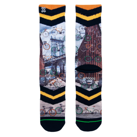 Xpooos XPOOOS Giftbox Sokken 2-Paar | Hotdogs en Fietsen in Brooklyn