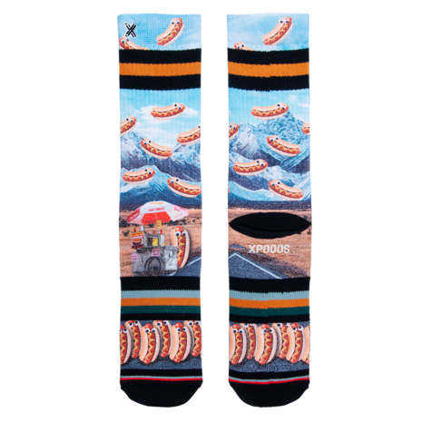 Xpooos XPOOOS Giftbox Sokken 2-Paar | Hotdogs en Fietsen in Brooklyn