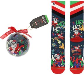 Xpooos XPOOOS Kerstbal met sokken - Kerstman in de Ruimte