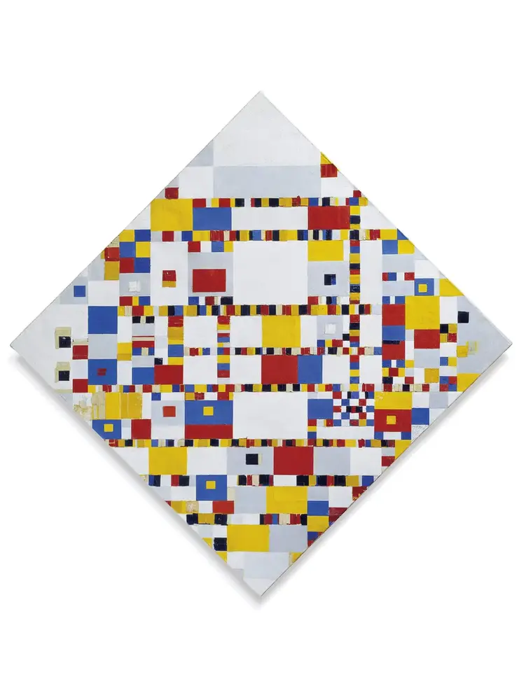 Kunstsokken Piet Mondriaan - Victory Boogie Woogie