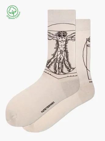 Kunstsokken Leonardo Da Vinci - Vitruvian man Kunstsokken Leonardo Da Vinci - Vitruvian man