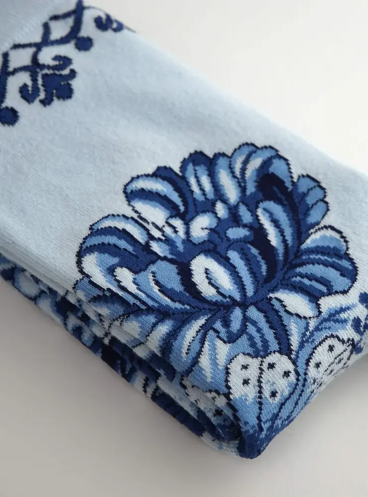 Kunstsokken Delfts Blauw Bloemen Kunstsokken Delfts Blauw Bloemen