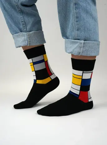 Kunstsokken Compositie A - Piet Mondriaan Kunstsokken Compositie A - Piet Mondriaan