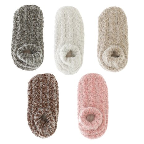 Basset Huissokken van chenille met ABS/Anti-Slip Basset Huissokken van chenille met ABS/Anti-Slip