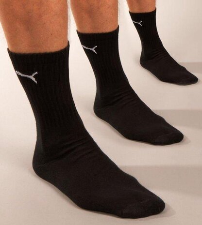 Puma 3 Paar Puma Regular Sport Sokken  badstof zool